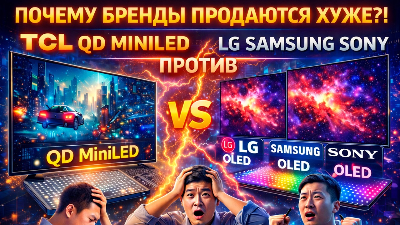 TCL QD-miniled против oled Samsung, lg, Sony