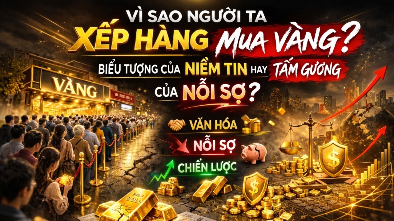 VÌ SAO NGƯỜI TA XẾP HÀNG MUA VÀNG? BIỂU TƯỢNG CỦA NIỀM TIN HAY TẤM GƯƠNG CỦA NỖI SỢ?