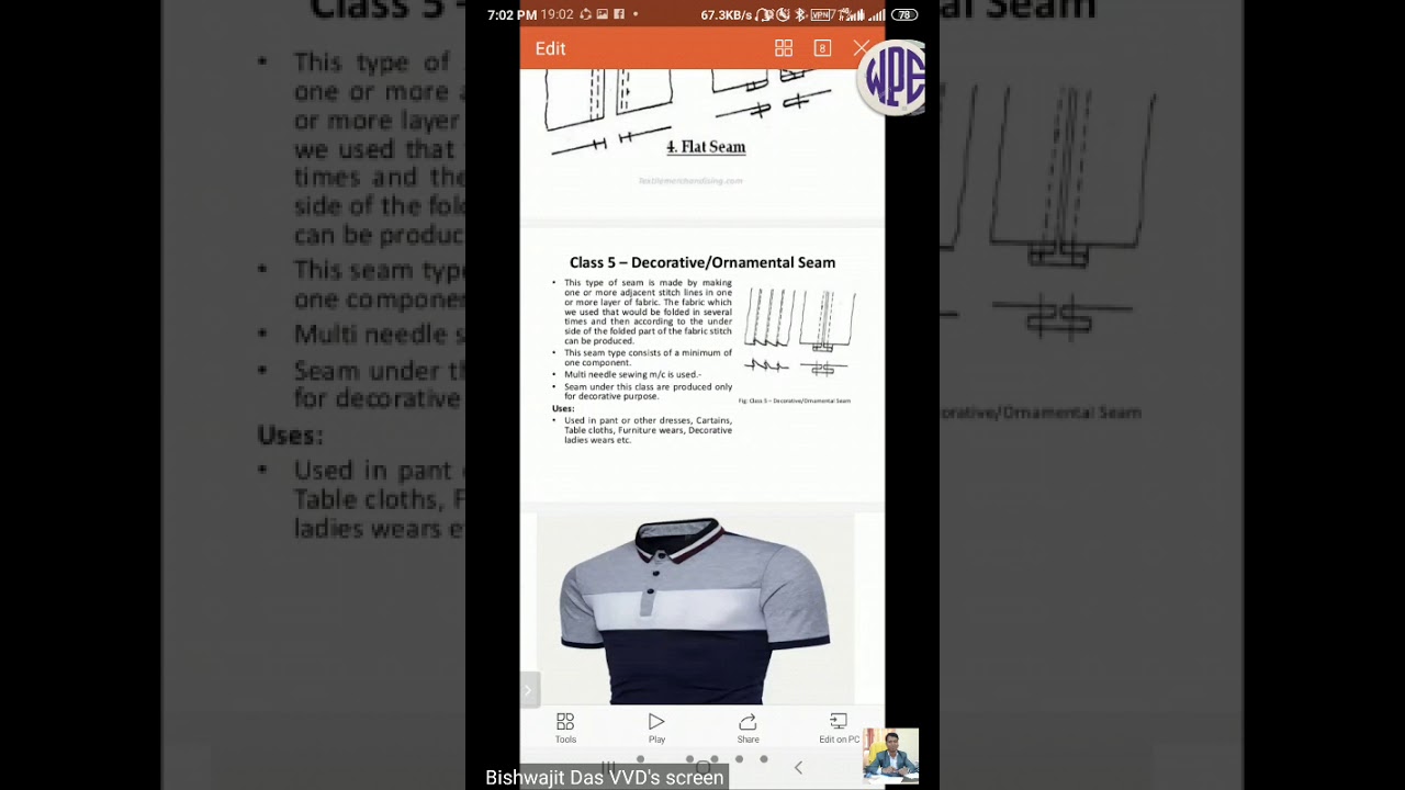 AM-1 (Lecture 29 ; Part : 2)   Classification of seam   Bishwajit sir
