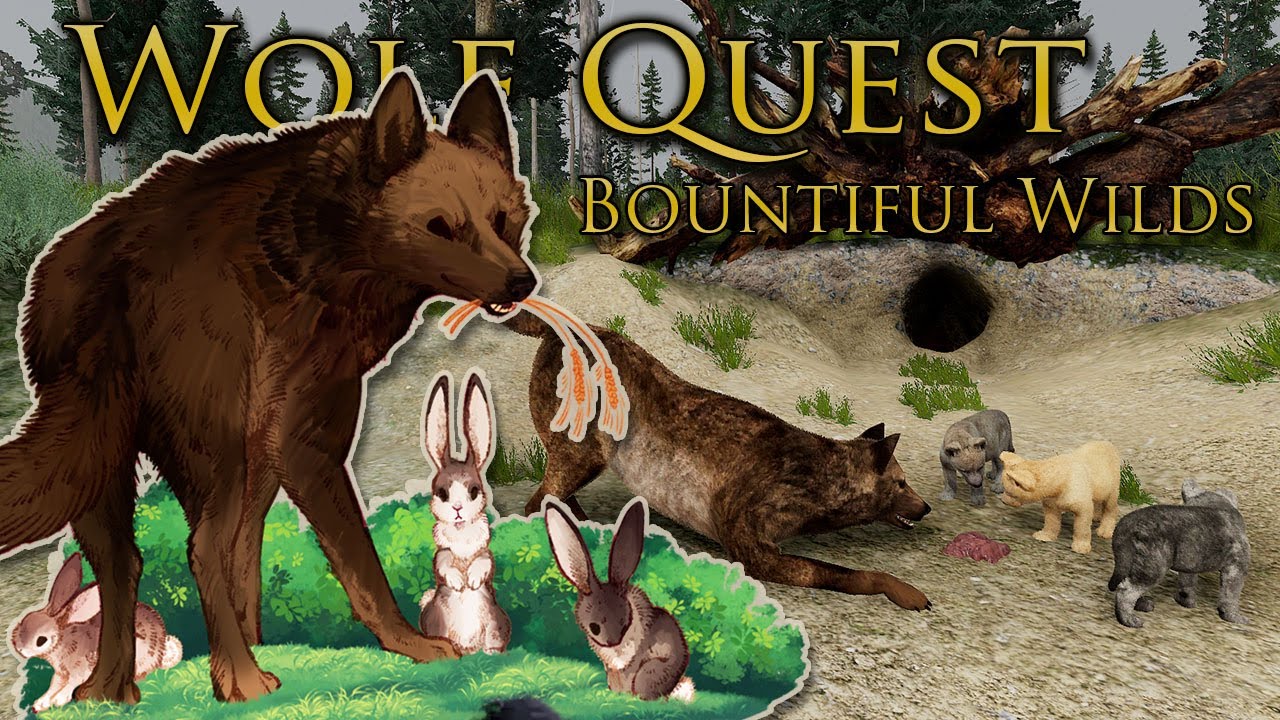 Birth of Rabbit-Footed WOLF Pups!! 🐺 Wolf Quest: Bountiful Wilds • #19