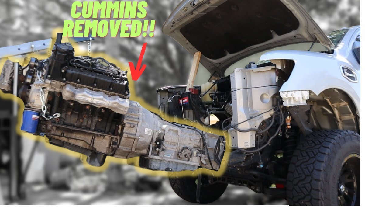 Pulling the 5.0 Cummins out of the Titan