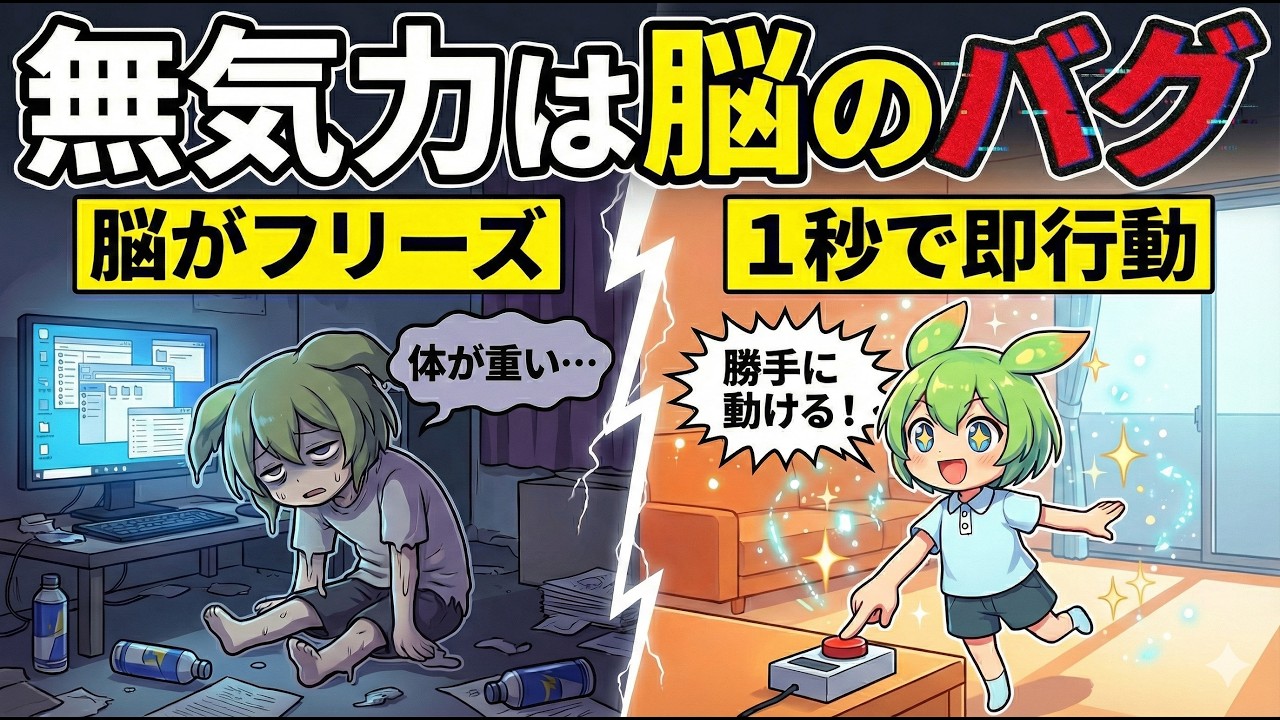 【脳科学】「何もしたくない…」は脳のフリーズが原因。意志力ゼロで動ける『極小タスク分解術』【ずんだもん＆ゆっくり解説】