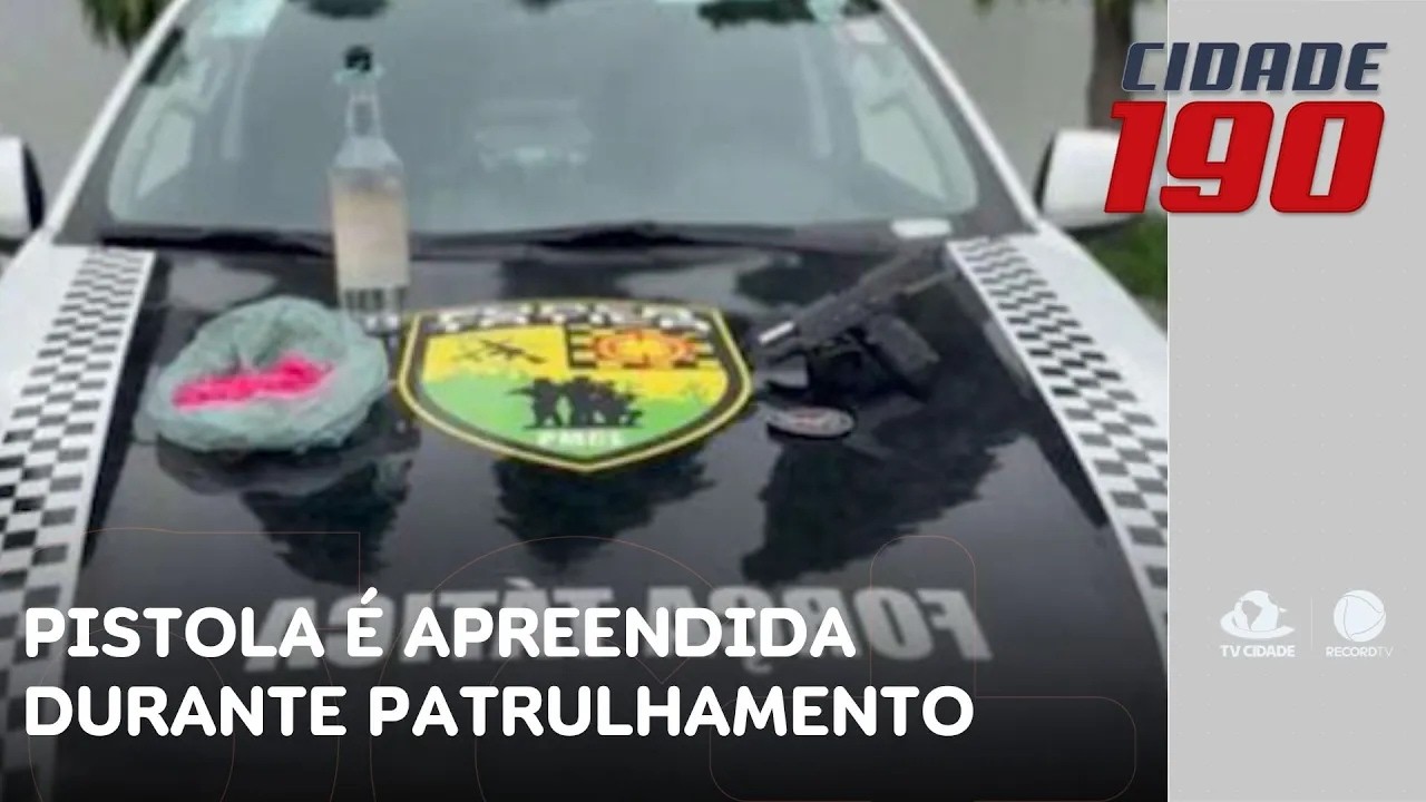 Pistola é apreendida em patrulhamento na capital; policiais foram recebidos a tiros | Cidade 190