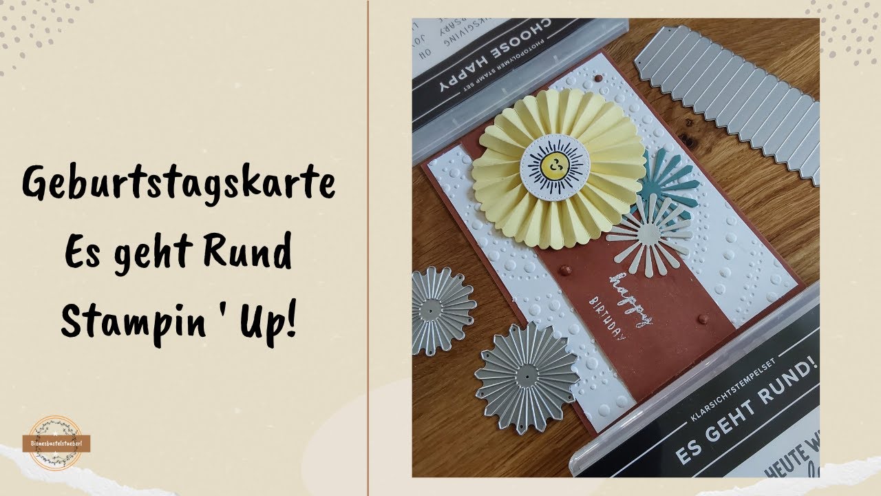 Geburtstagskarte Es geht Rund Stampin' Up! #stampinup,#bastelanleitung