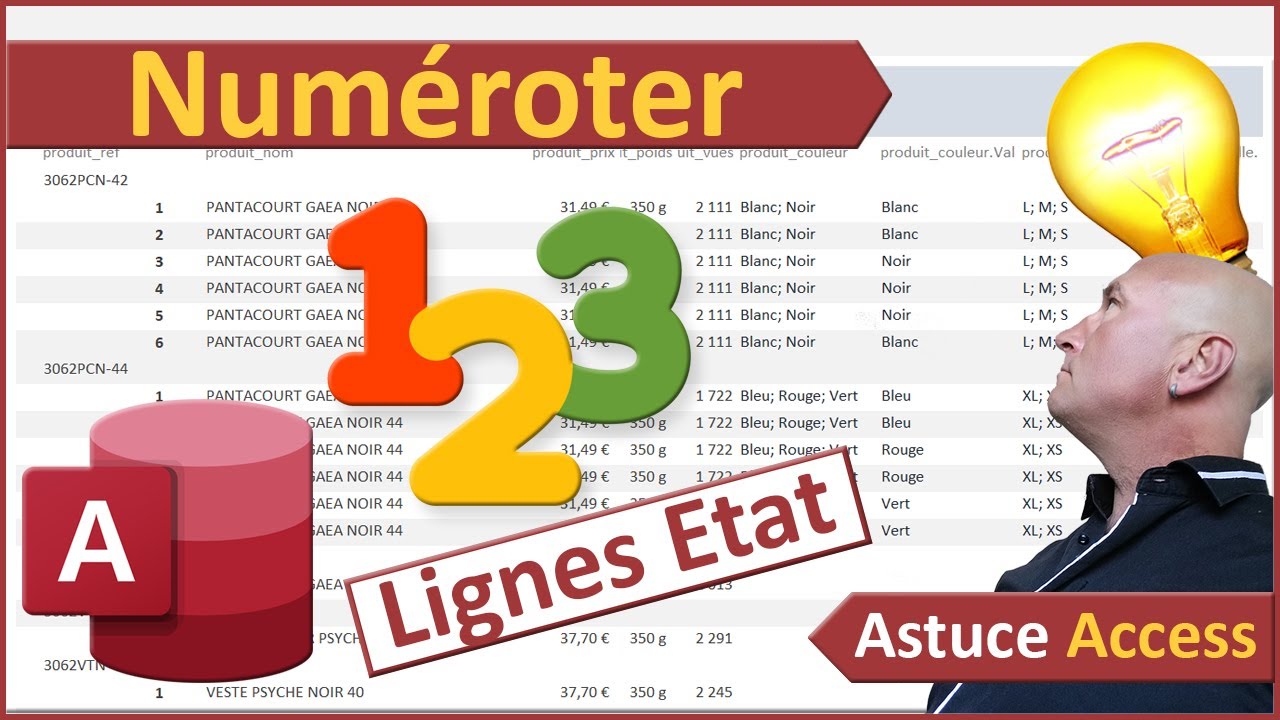Numérotation automatique des lignes d'un état Access