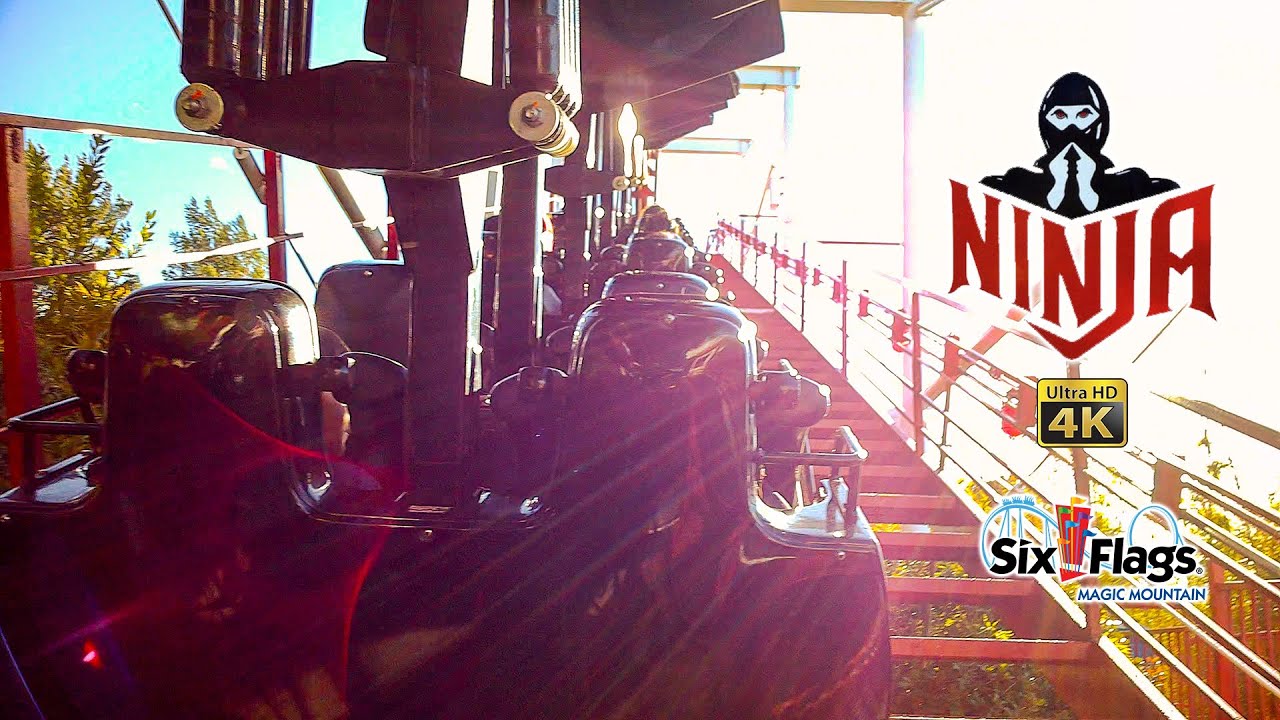 December 2022 Ninja Suspended Roller Coaster On Ride 4K POV Six Flags Magic Mountain