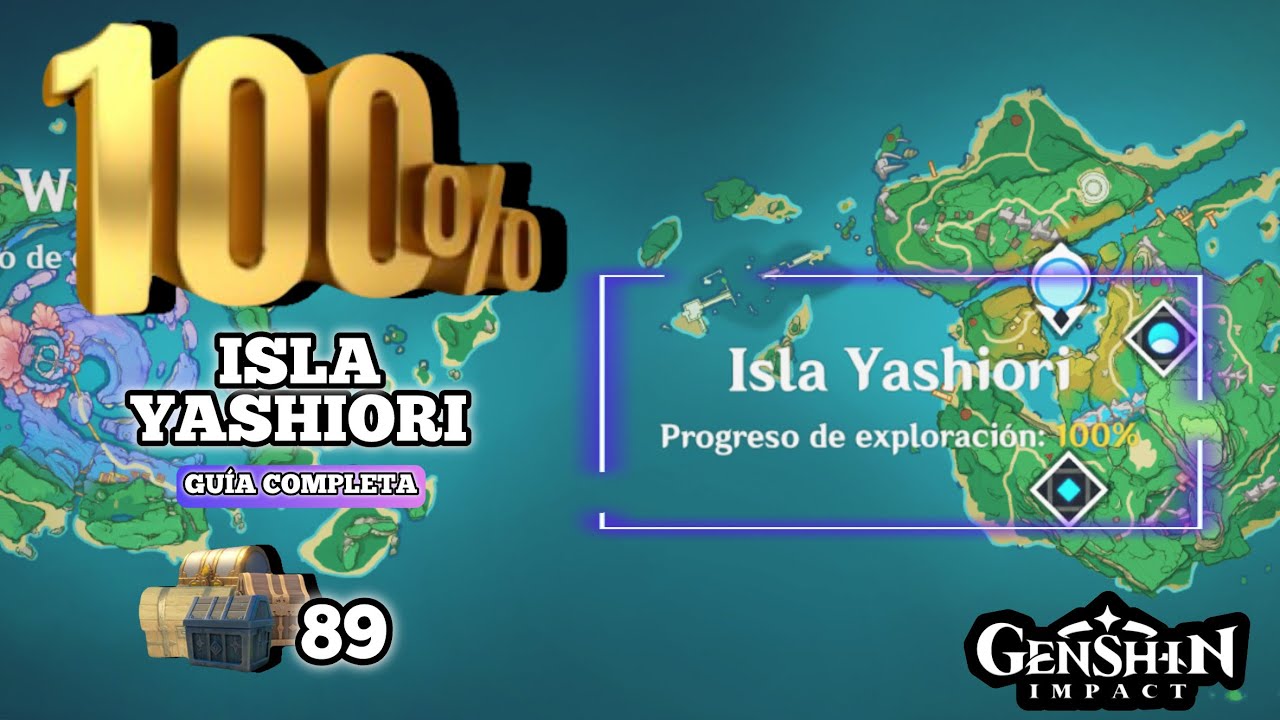 ISLA YASHIORI 100% | Todos los cofres de INAZUMA 🫟 | Genshin Impact