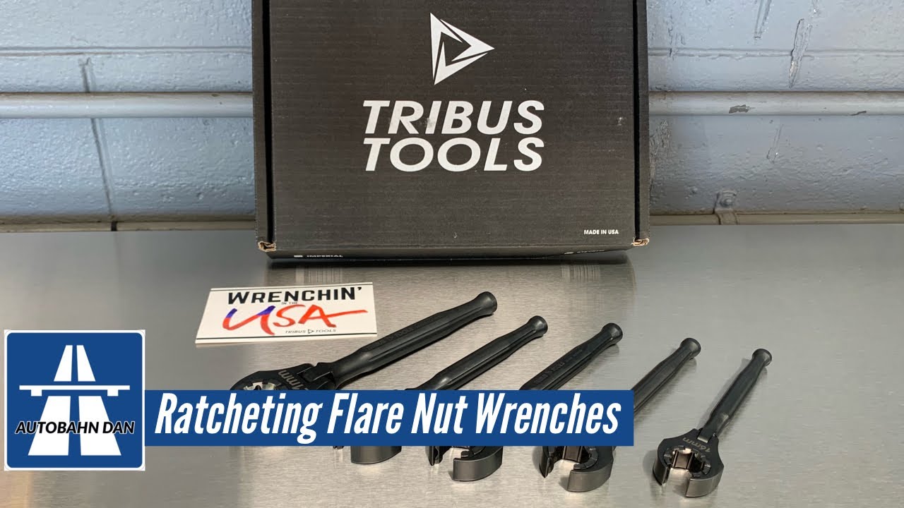 Tribus Tools Ratcheting Flare Nut Wrench Metric Set