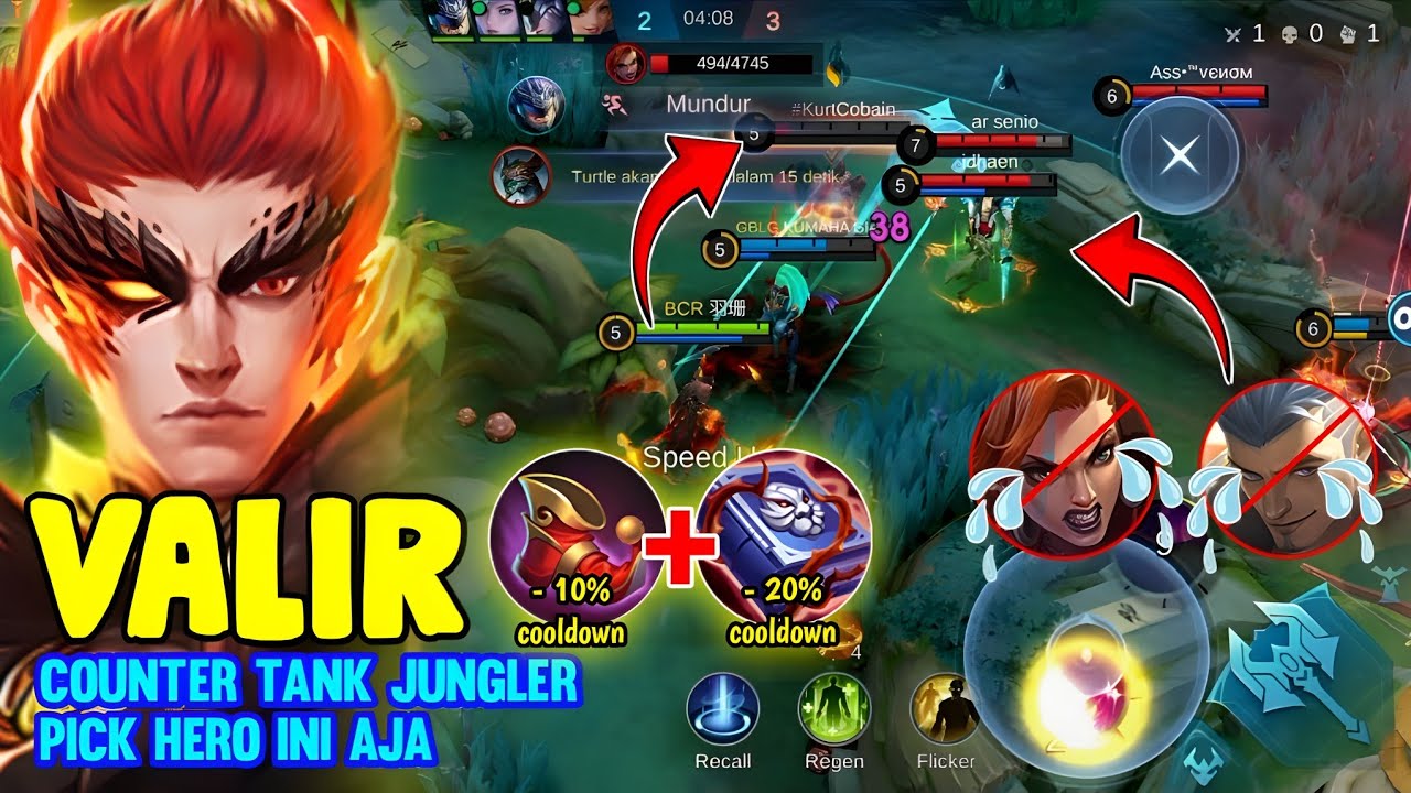 VALIR BUILD TERSAKIT || ENAK BUAT COUNTER TANK JUNGLER || TOP GLOBAL VALIR - MOBILE LEGENDS