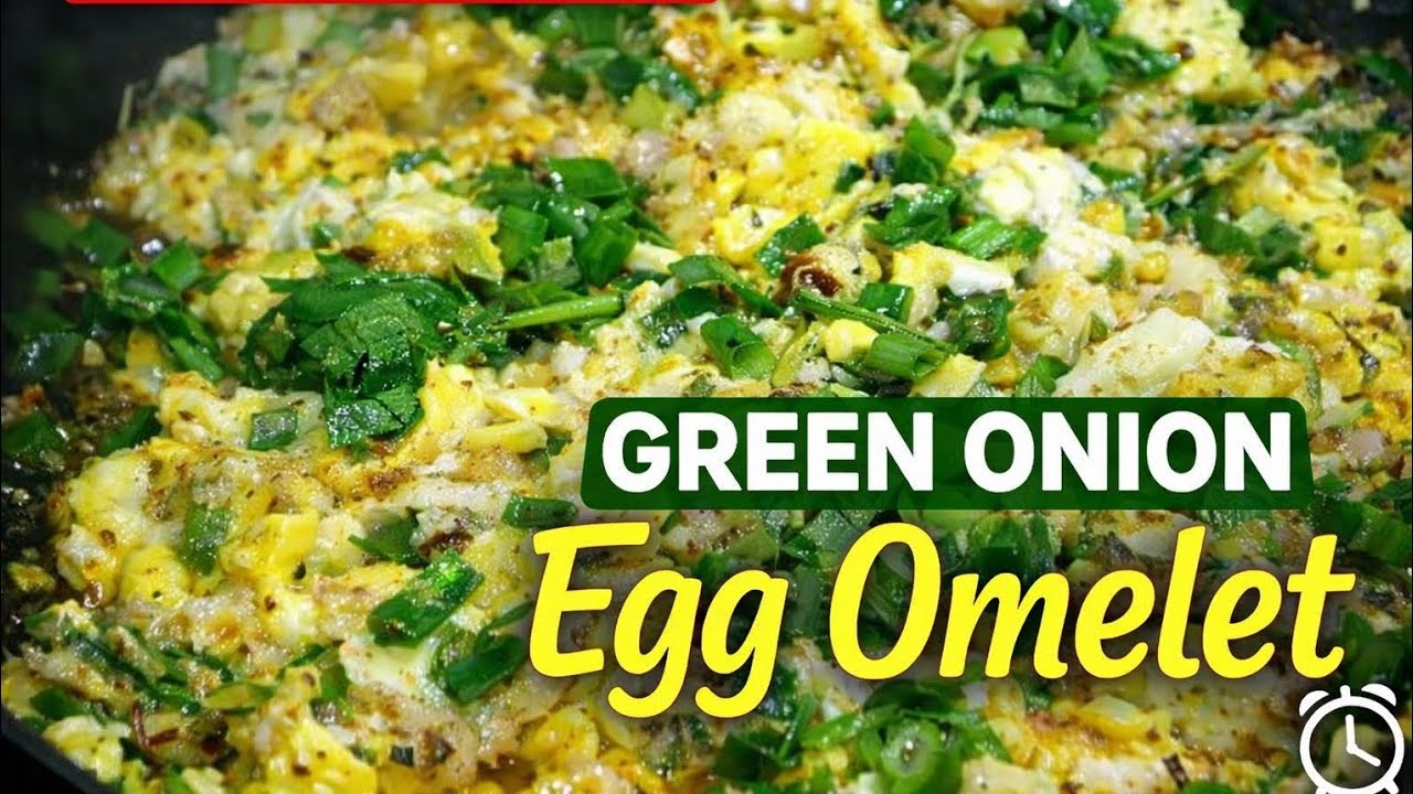 ✅Green Onion Egg Omelet Recipe | Quick & Healthy Breakfast | 5 Minute Recipe...