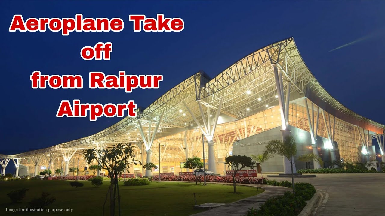 Aeroplane Taking off from Raipur Airport 