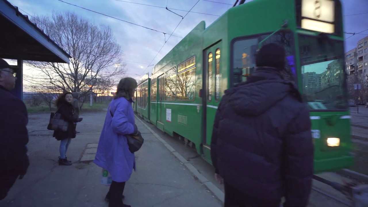 Bulgaria, Sofia, tram 8 ride from ж.к. люлин 5 to Ул. Димитър Петков