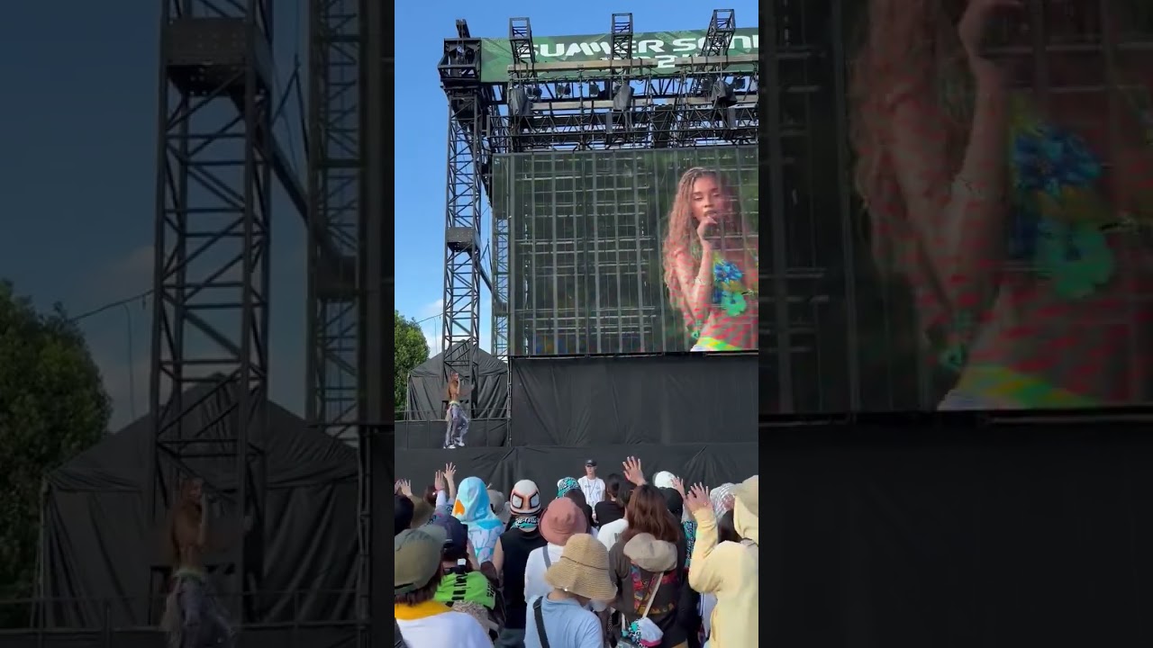 Tyla performing &ldquo;On and On&rdquo; at the Summer Sonic Festival in Osaka