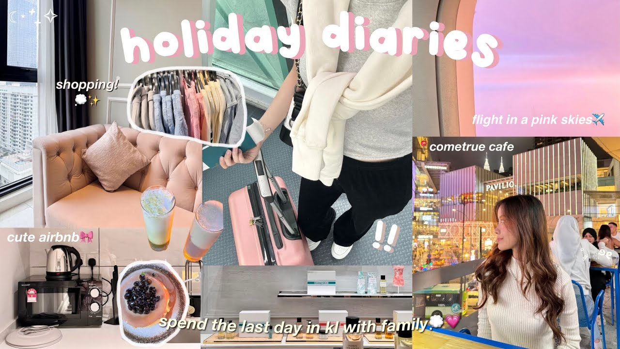 HOLIDAY DIARIES *last day* : cute airbnb, night in the city, shopping, flight back home 💭🌸