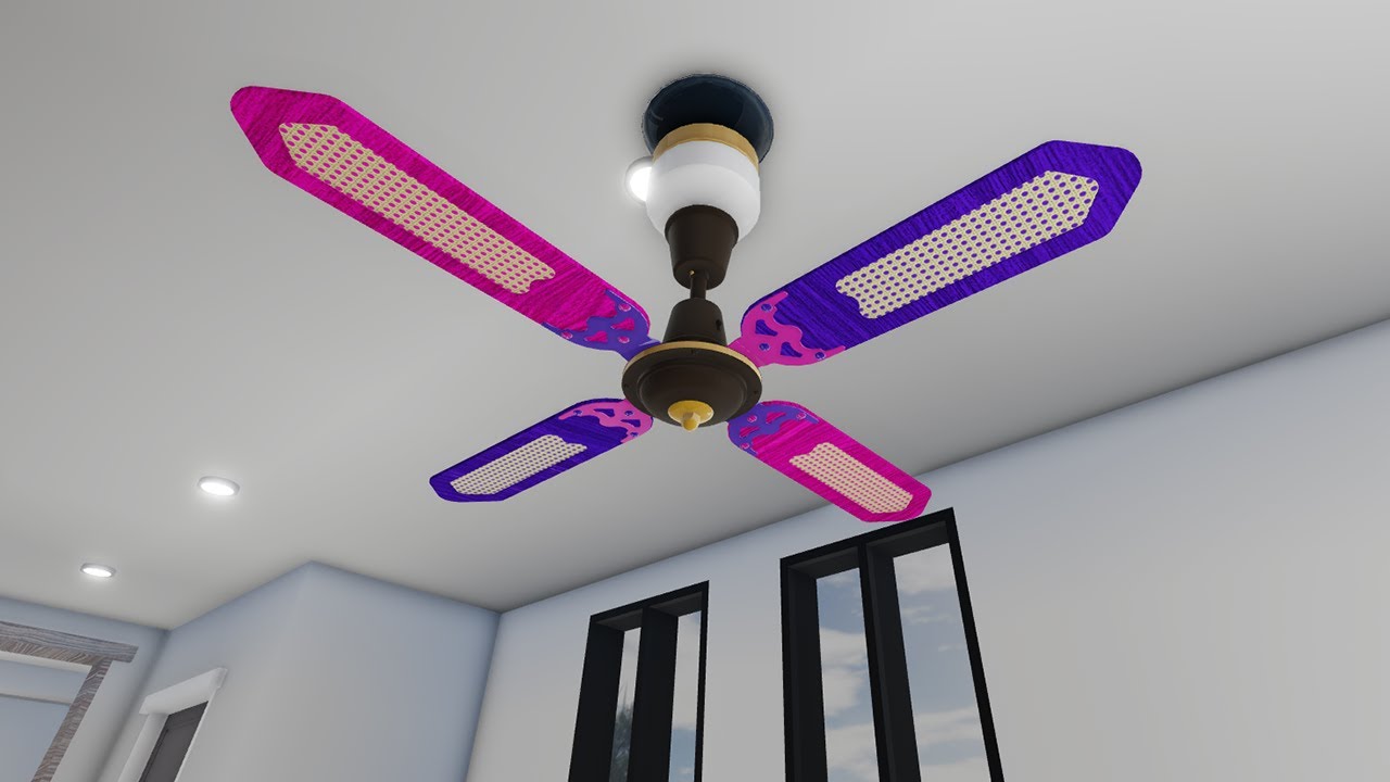 Vintage Ceiling Fan with FOUR Blades!