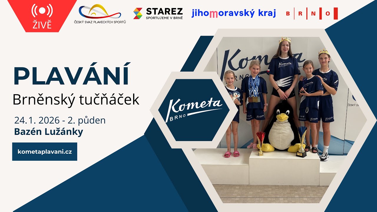 🏊‍♂️BRNĚNSKÝ TUČŇÁČEK 2026 - 2. půlden 🏊‍♀️