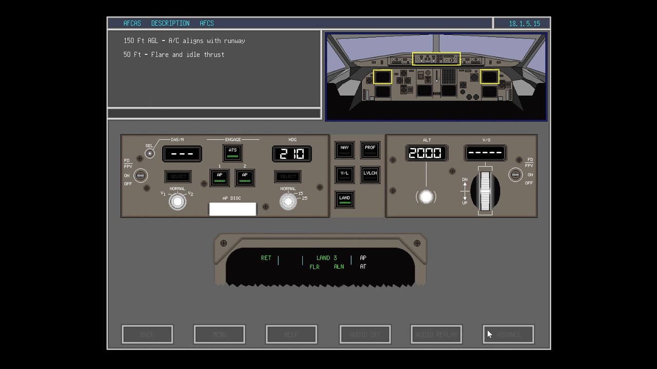 Automatic Flight Control Augmentation System (AFCAS) - Fokker 100
