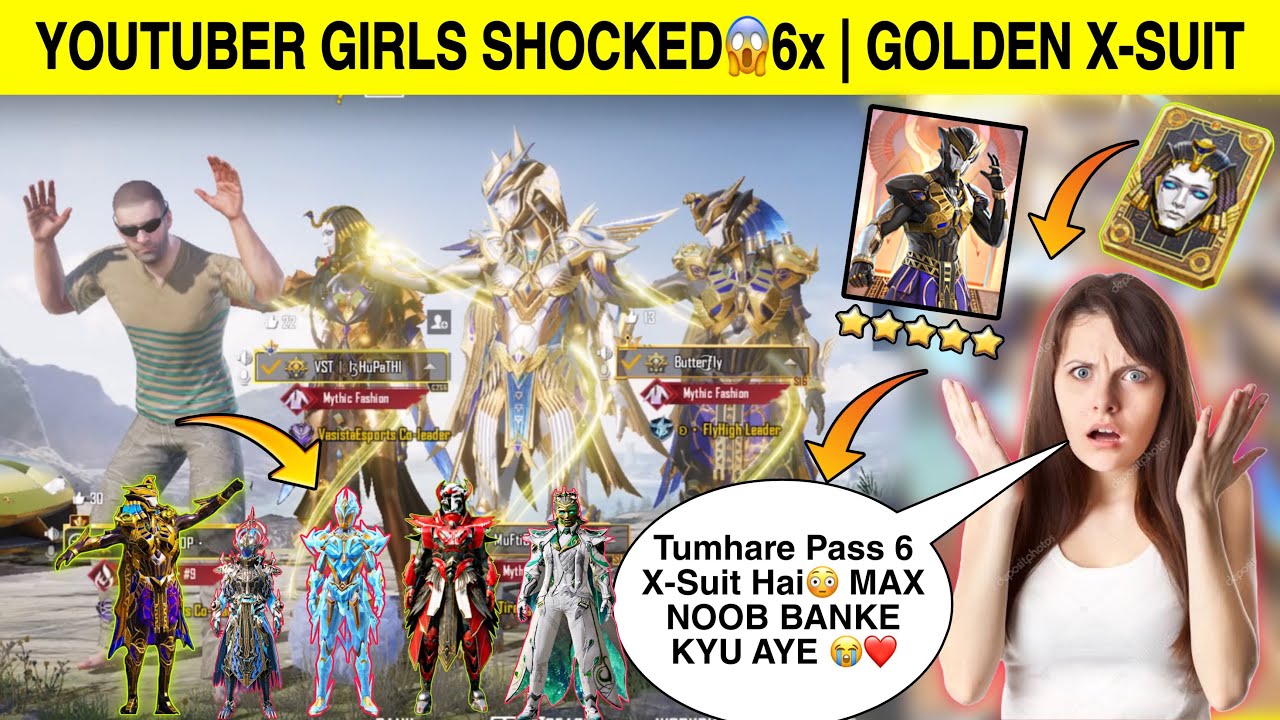 Random Girl Flirting With Me😍After Seeing GOLDEN PHARAOH X-SUIT She Got Shocked😳After See 6 X-Suit