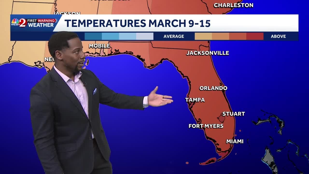 Heating Up In Central Florida Throughout the First Week of March - Small Rain Chances Next Weekend