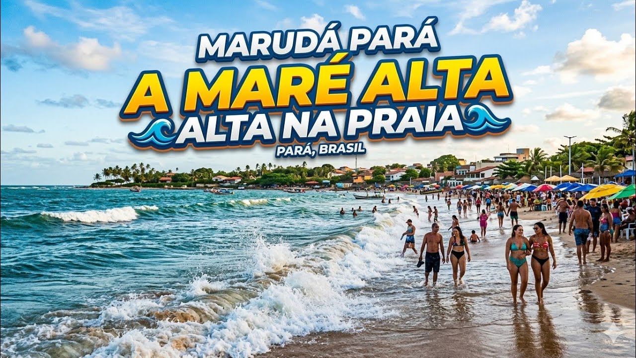MARUDÁ  A FORÇA DA MARÉ INVADINDO A ORLA! 🌊 #marudá #pará #brasil #turismo #europe 