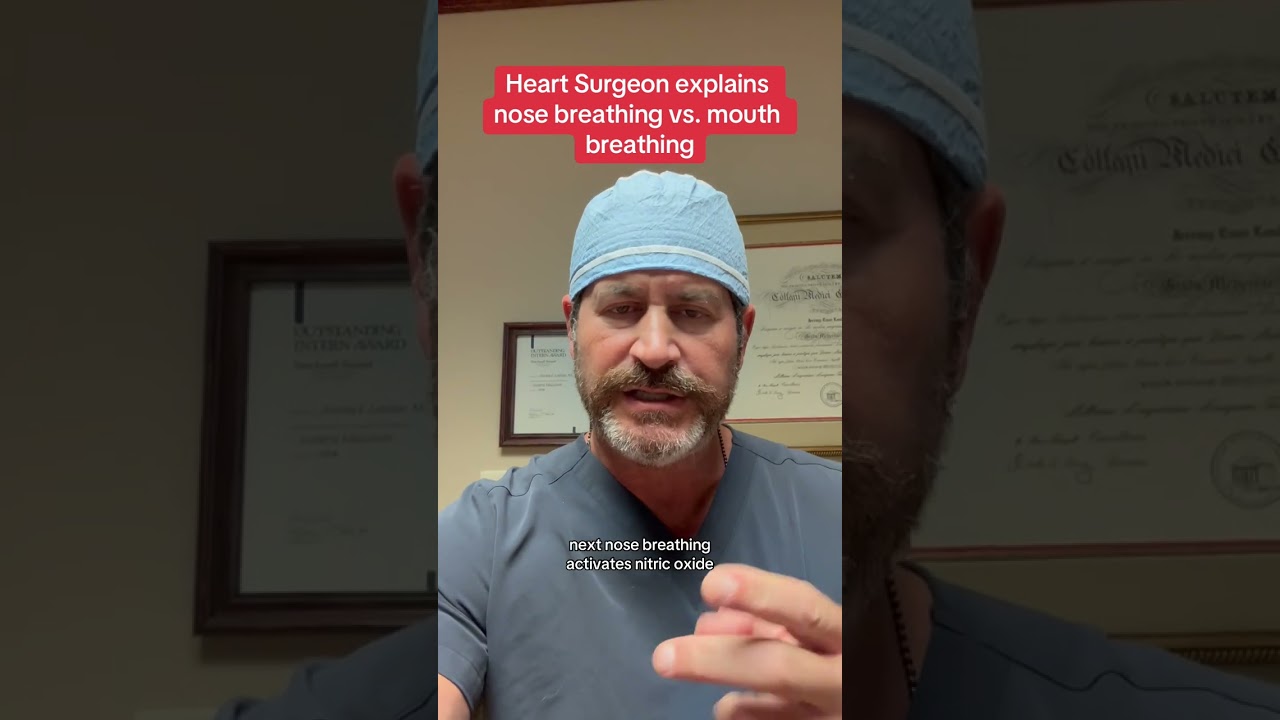 Here&rsquo;s why nose breathing is better than mouth breathing #doctor #surgeon #stress #hearthealth #fypツ