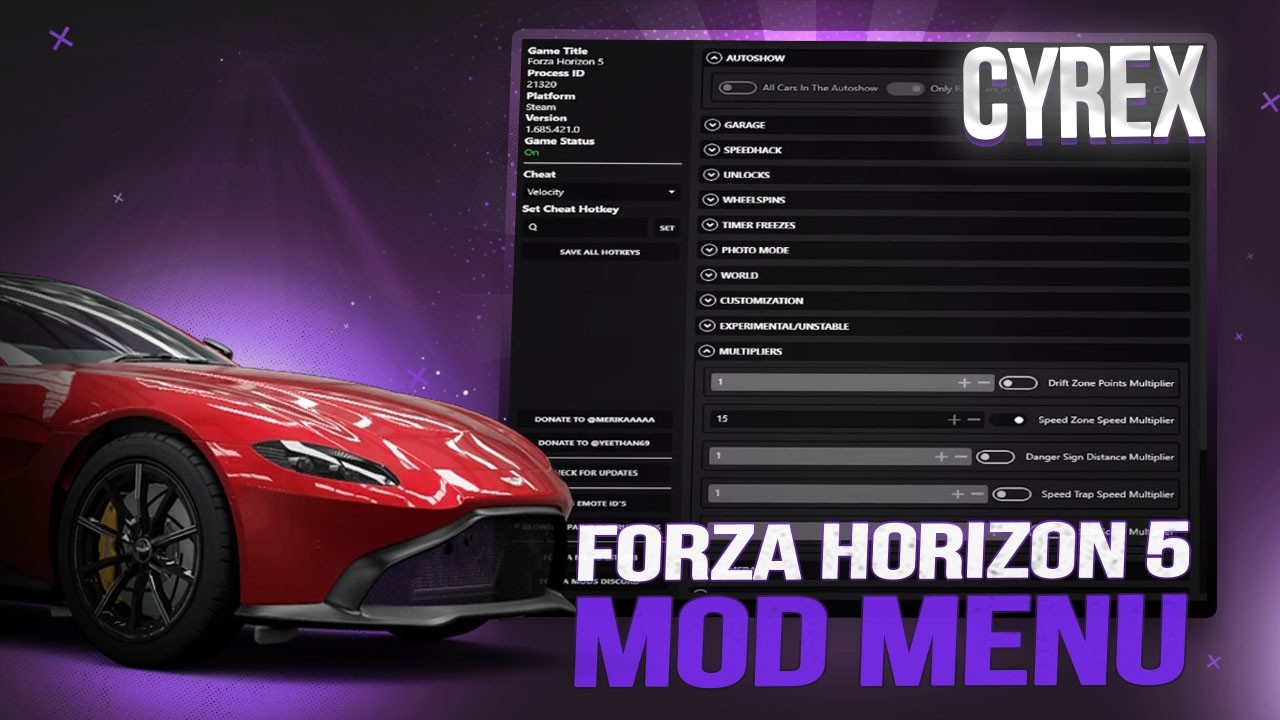 Forza Horizon 5 Mod Menu [2026] | Free Forza Horizon 5 Cheats | FH 5 Hack Menu