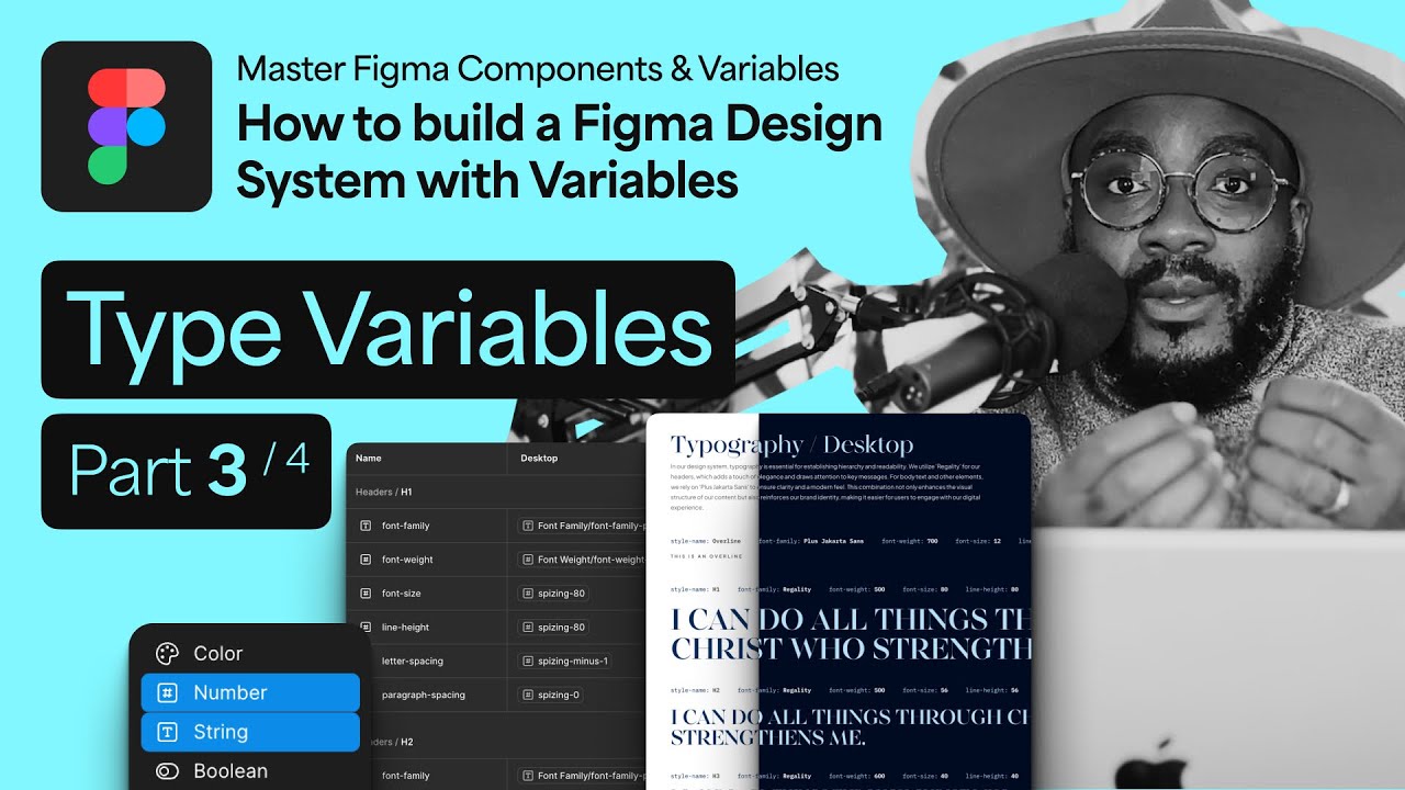 Figma Type Variables (Part 3/4) – Set Up A Responsive Typescale (Tablet) | Build A Design System