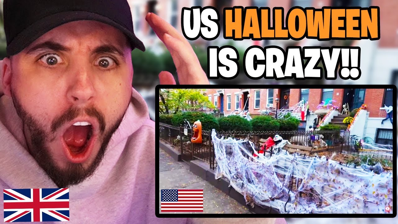 Brit Reacts to Couple's First Ever Halloween in AMERICA!