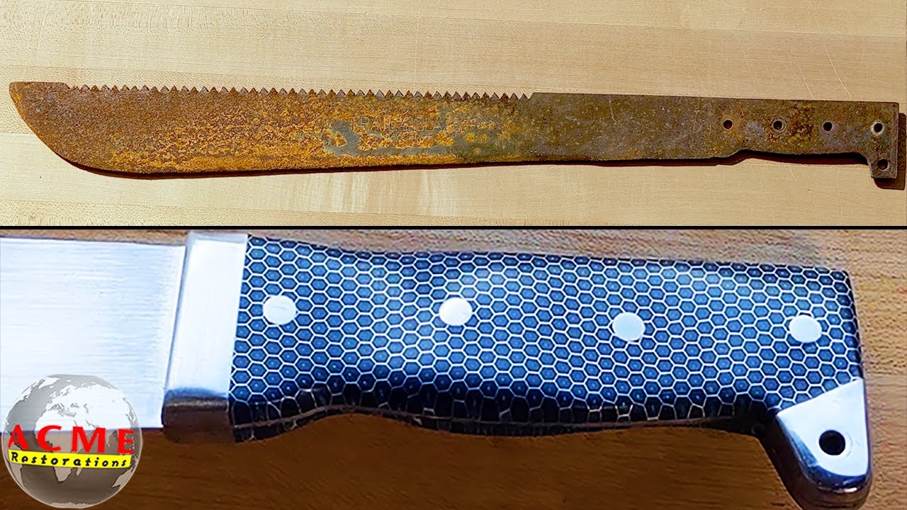 Rusty Sawback Machete Restoration
