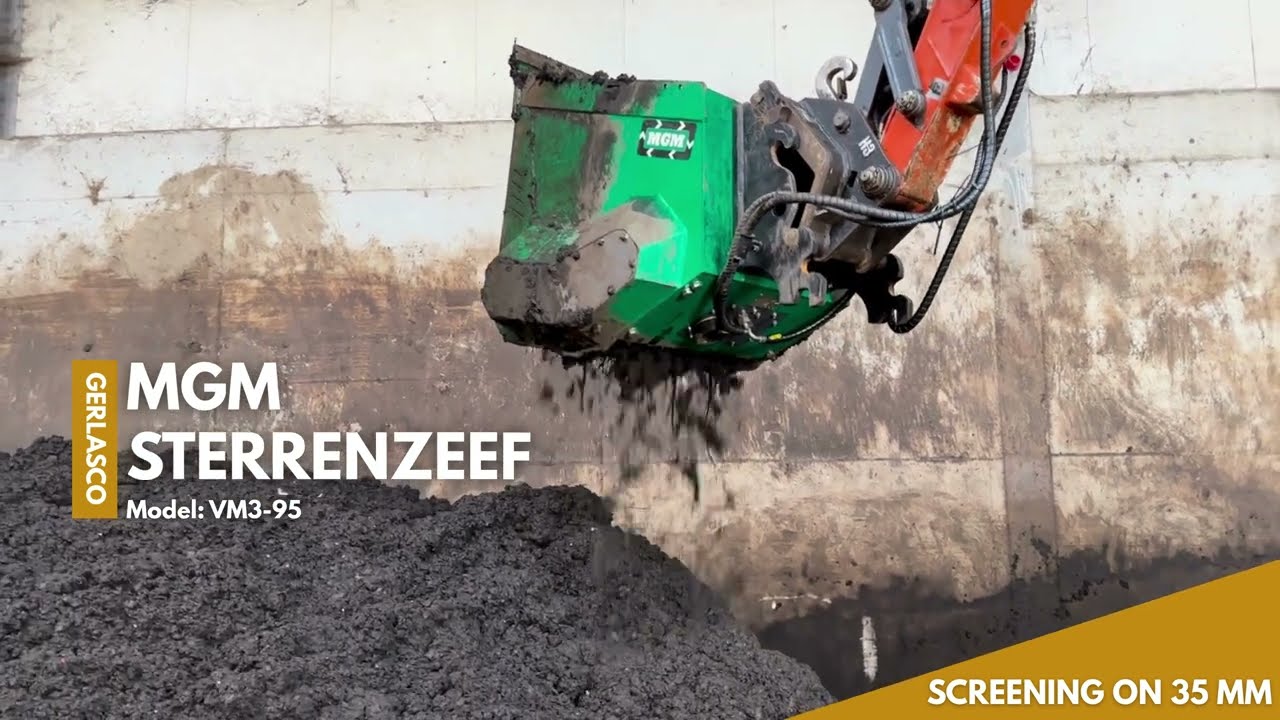 MGM VM3-95 -Zeven van puin uit mest | Zeefbak | Screening bucket aan een Atlas 140