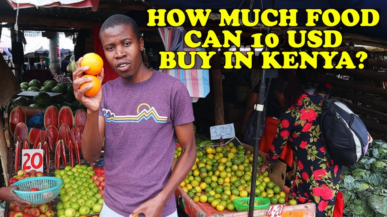 How much food can 1000 Kenyan Shillings (10 US Dollars) buy in Nairobi, Kenya.