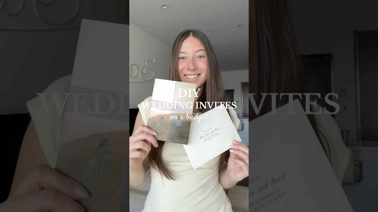 diy wedding invitations on a budget! #2025bride #weddingdiy