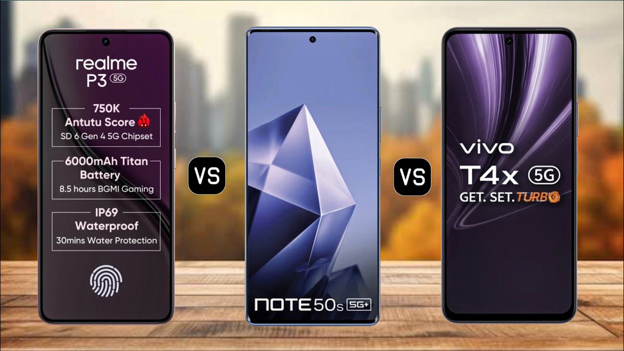 Realme P3 5g против Infinix Note 50s 5g против Vivo T4x 5g || Полное сравнение