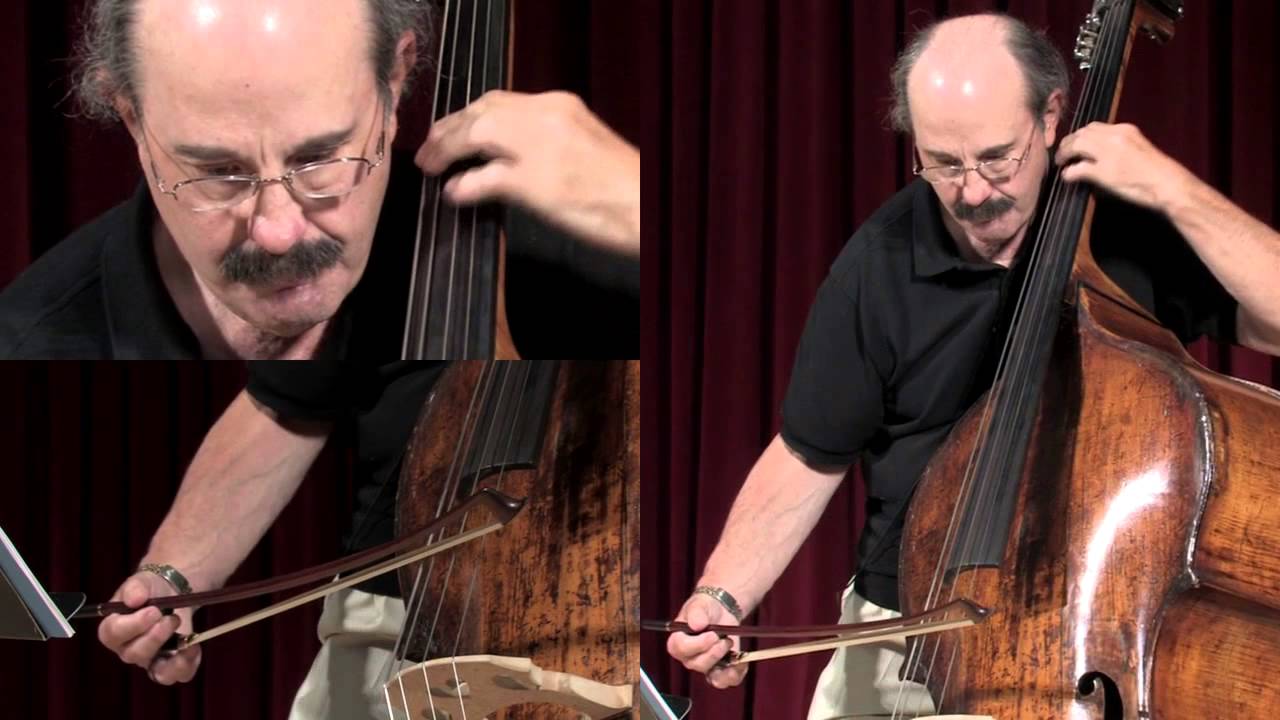 Double Bass solo JS Bach Violin Concerto #2 in E major (II. Adagio)