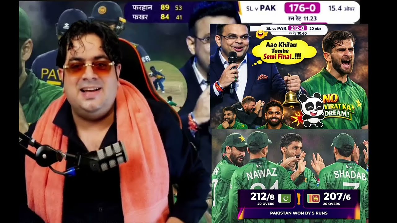 Pakistan T20 world cup se Knockout 🤣 Pak Last 4 Overs 35/7 🤡 Shaheen last over full drama 😱 #pakvssl