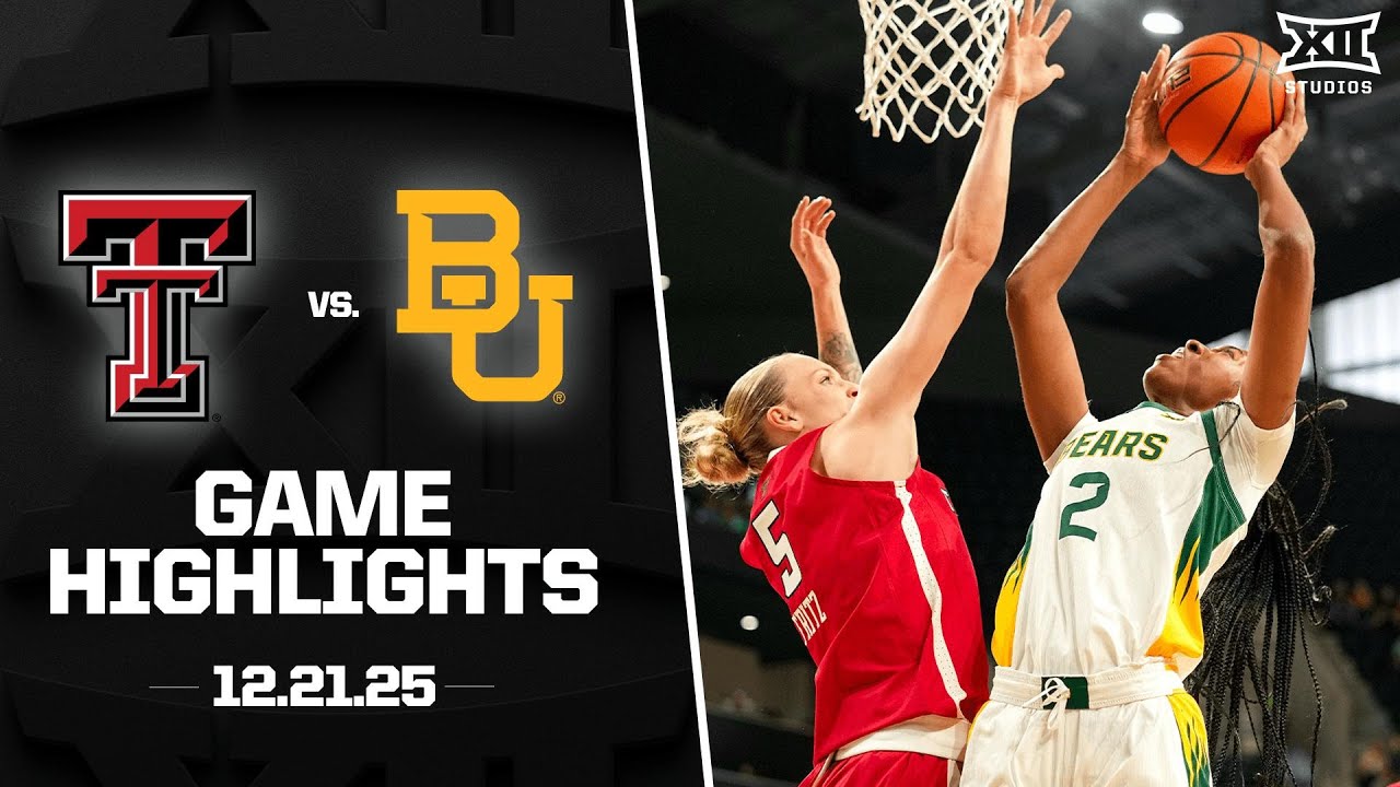 Texas Tech vs. #15 Baylor Game Highlights | 2025-26 Big 12 Women's Basketball