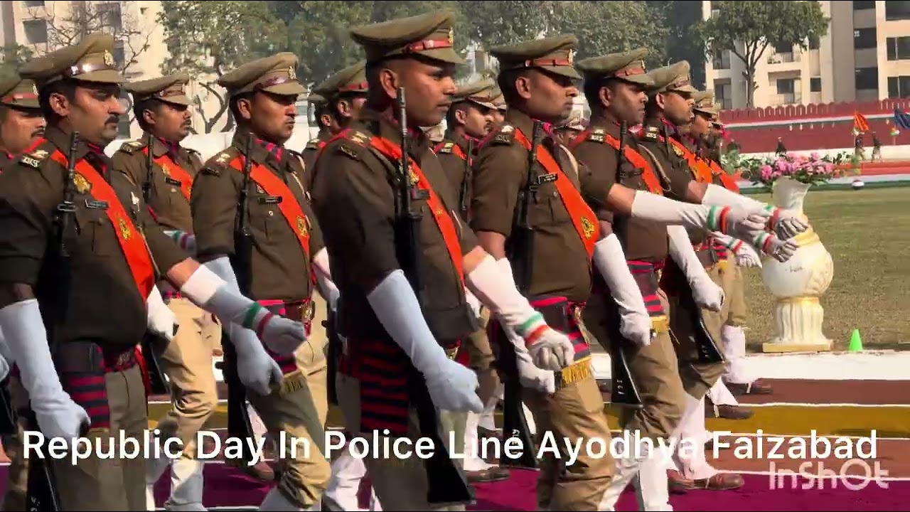 Republic Day in Police Line  Ayodhya Faizabad 