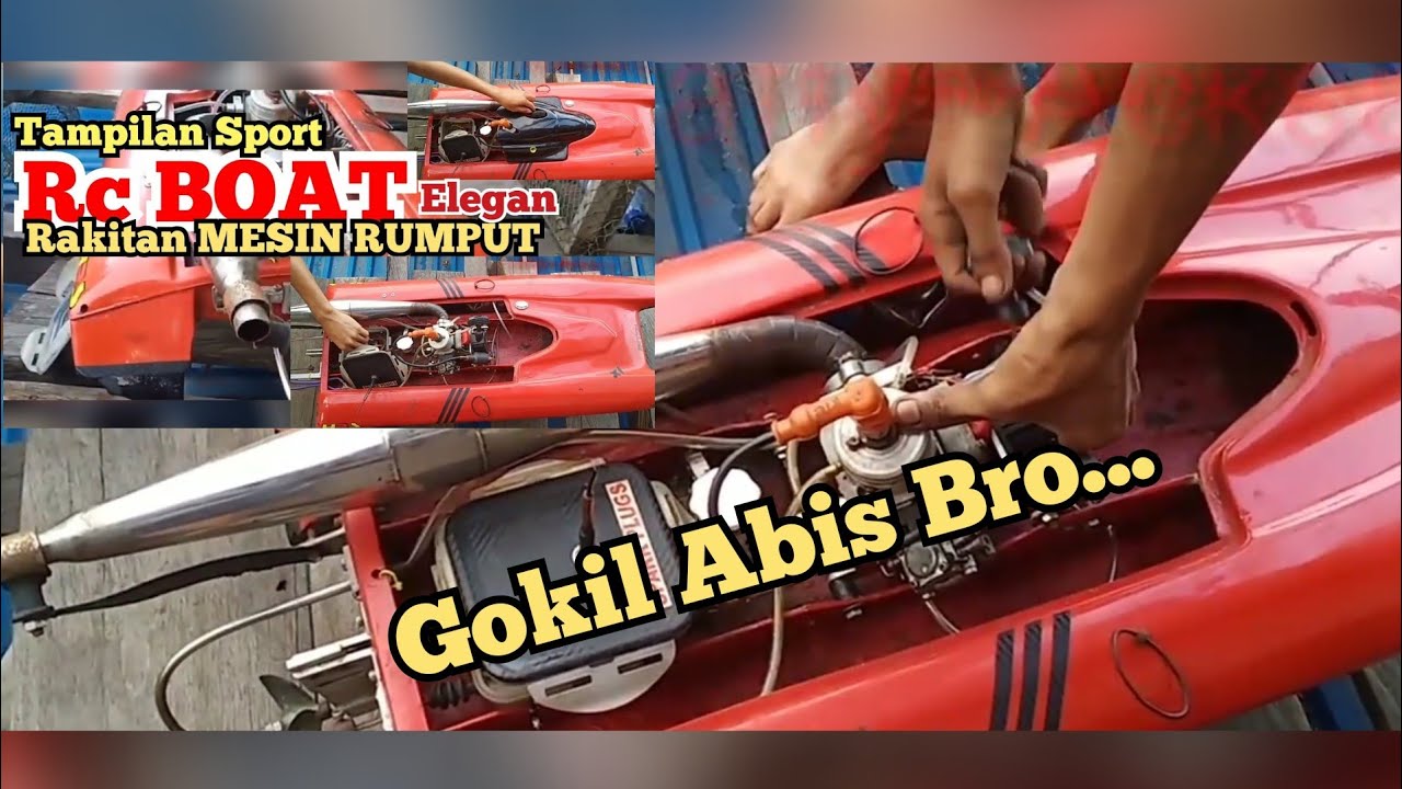 RC BOAT MESIN RUMPUT KEMBALI dengan MODEL SPORT MENARIK