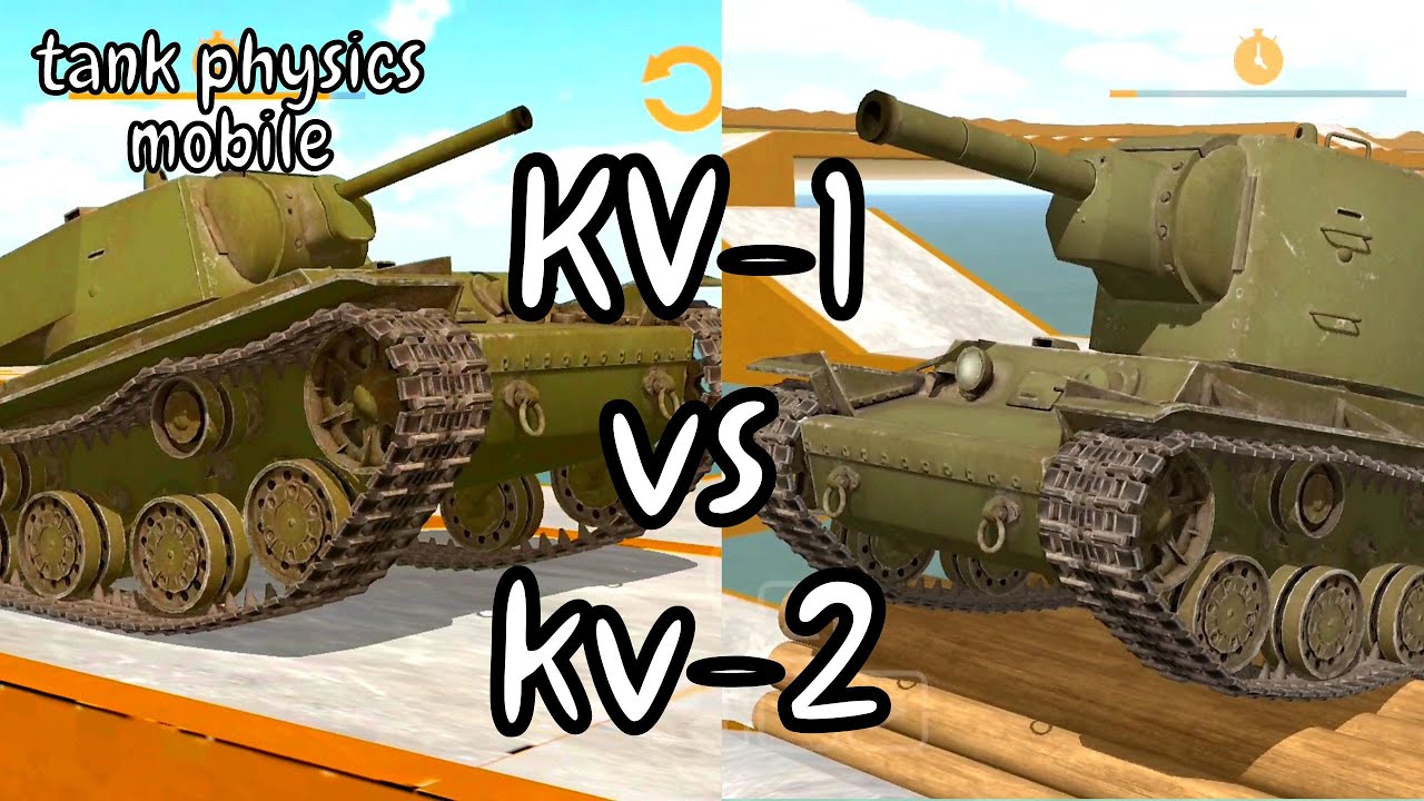 KV-1 VS KV-2 | Tank physics mobile | Simulation of the chassis of the tank