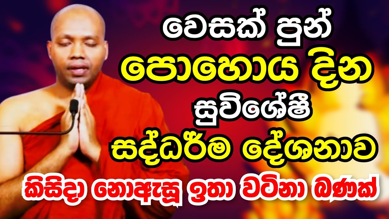වෙසක් පුන් පොහොය සුවිශේෂී සද්ධර්ම දේශනාව..කිසිදා නොඇසූ ඉතා වටින බණක් |Ven Hasalaka Seelawimala Thero