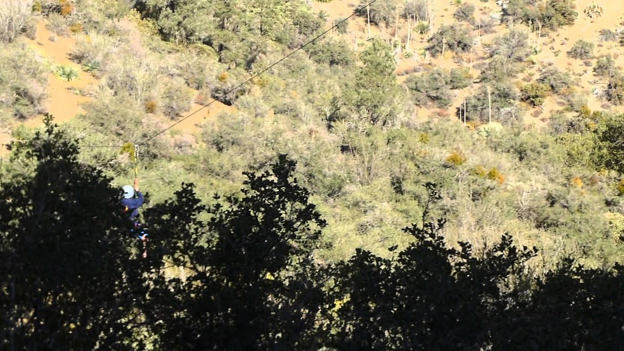 Johnny on Zip Line at Big Rock Creek 10-25-14