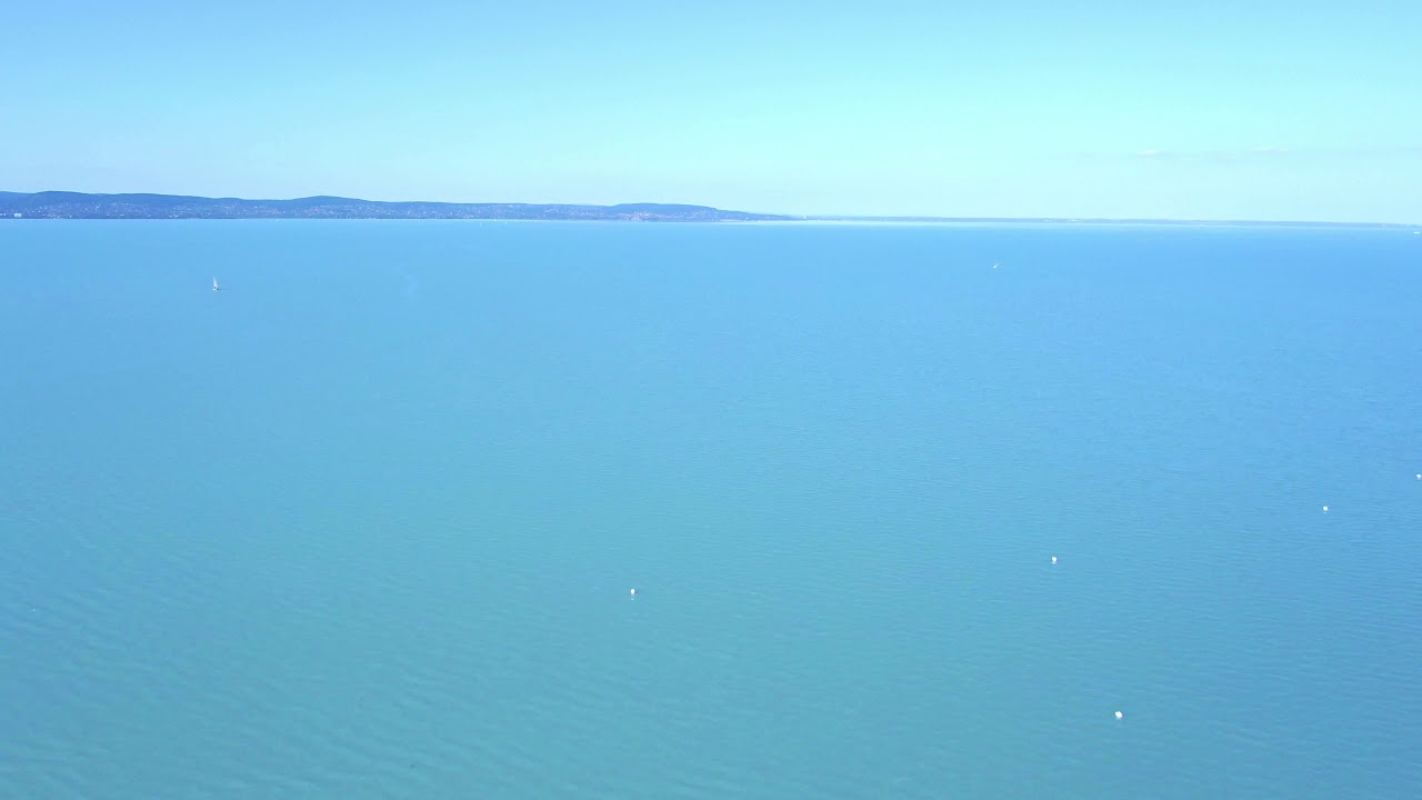 4K Landscape With Drone . Balaton .
