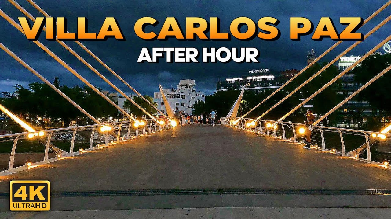 Descubriendo VILLA CARLOS PAZ con las LUCES ENCENDIDAS🔸CÓRDOBA 4K