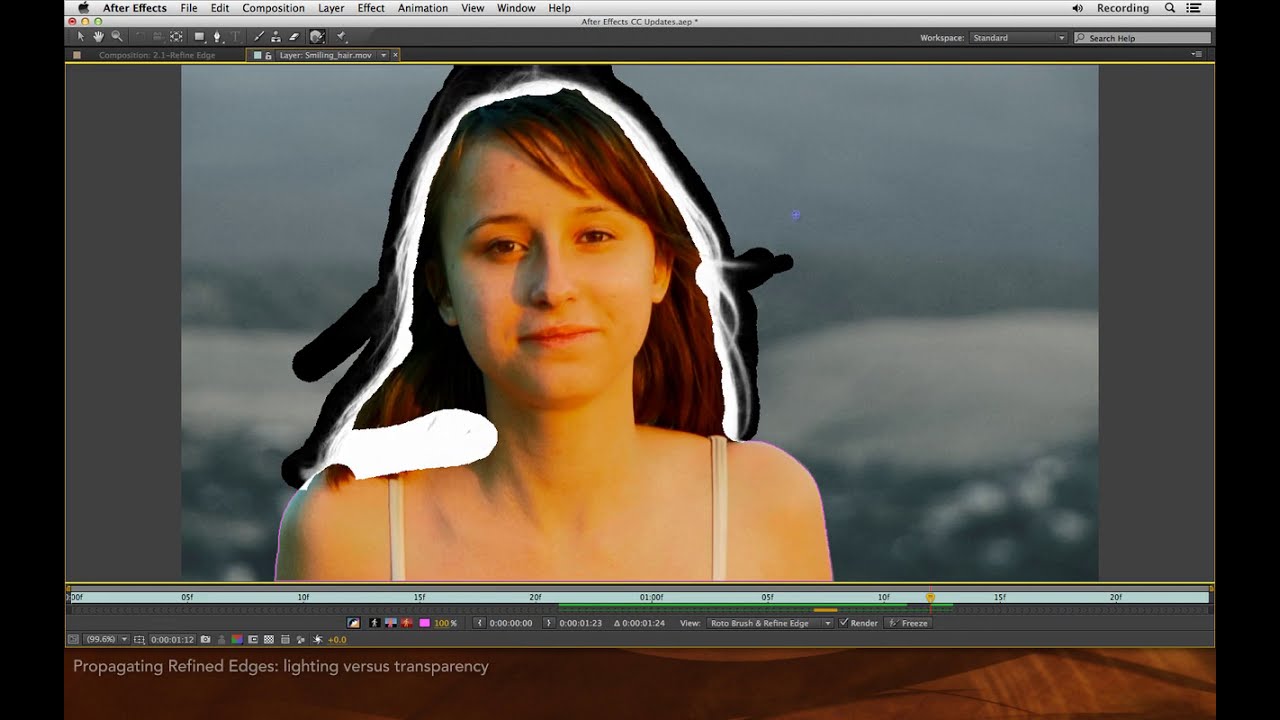 After Effects Classic Course - Refine Edges 2/4: Propagating Refine Edges