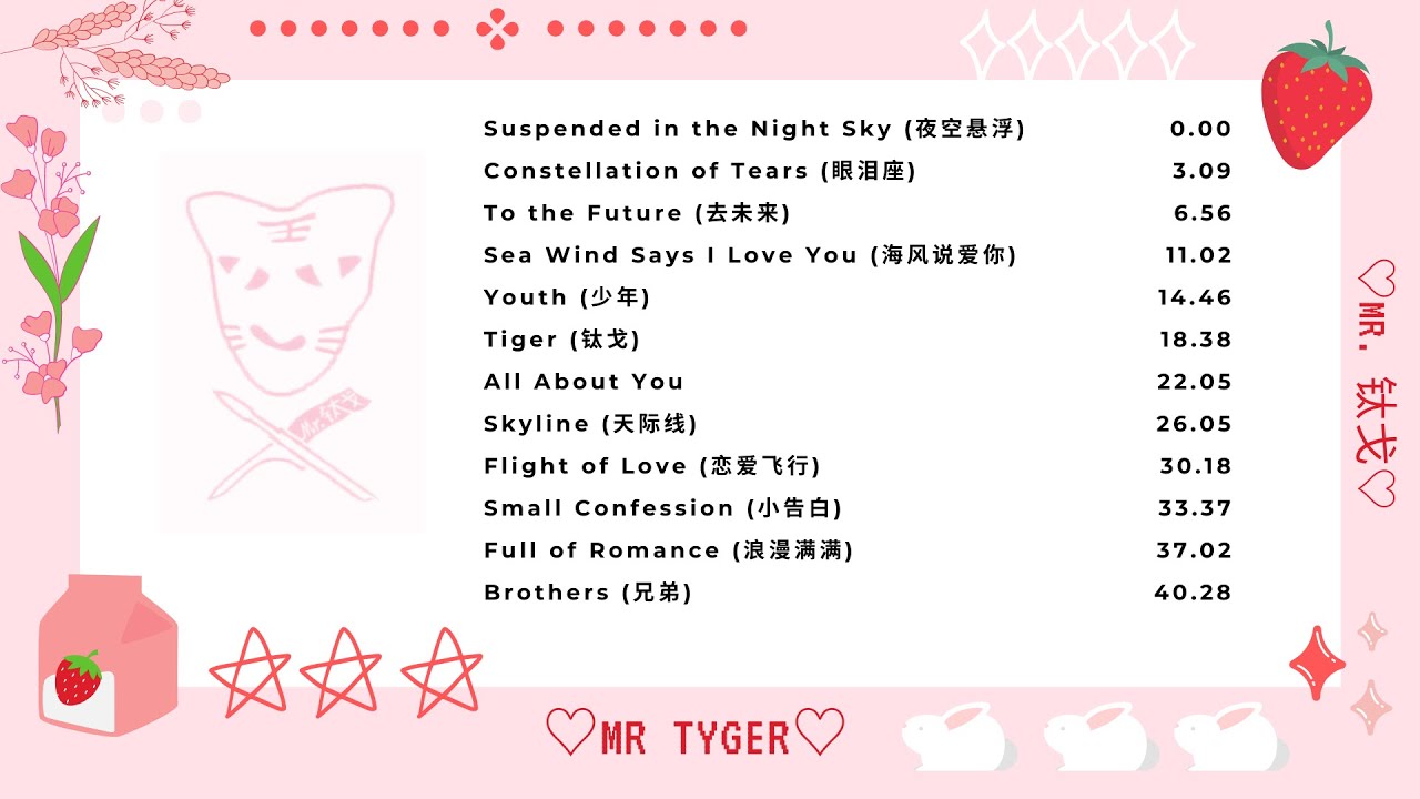 ♡ Mr. Tyger (Mr. 钛戈) playlist ♡ (relax/chill/study)