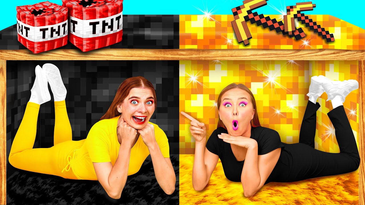 Секретный Домик Под Кроватью | Богатая vs Бедная Челлендж от BaRaDa Gold Challenge