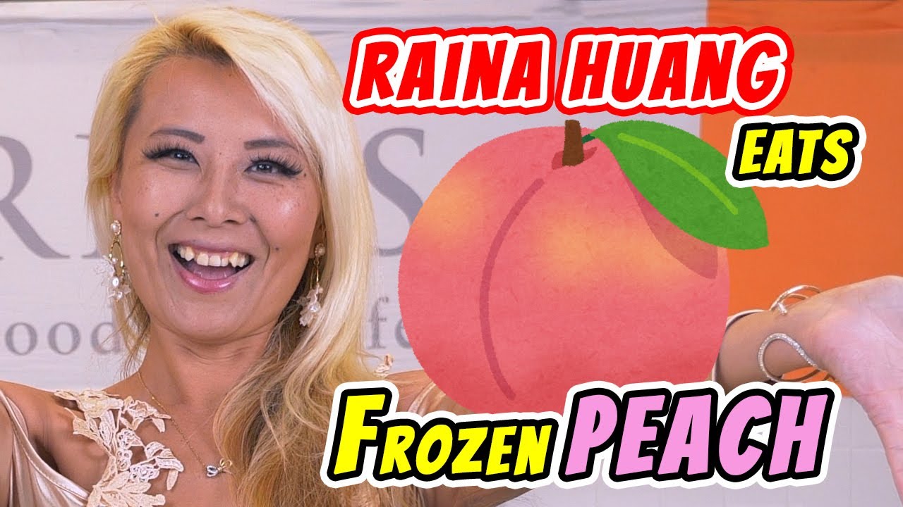 Raina Huang EATS Imported Japanese Frozen Peach "Let's Itadakimasu"