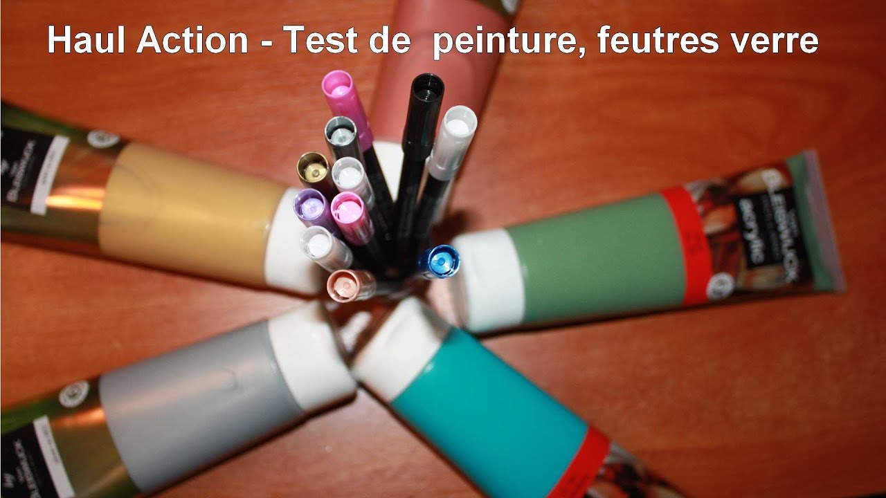 Haul Action - Test de  peinture, feutres verre