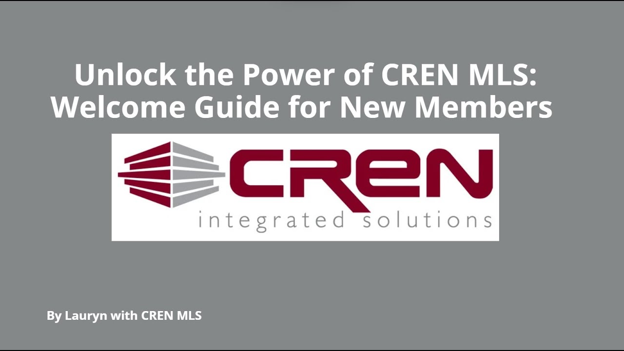 Meet Your New Dashboard! | CREN MLS New Member Guide