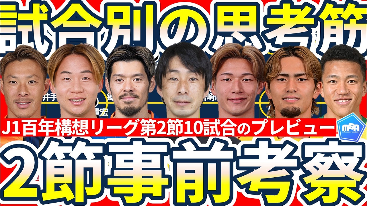 【対戦相手への思惑│J1第2節プレビュー】選手&監督の質と思惑優位な第2節…全チームに共通する早めに完成させたい数的同数以上の守備構築